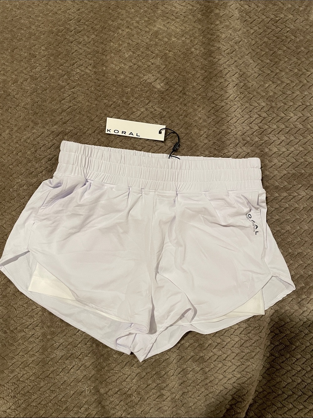Koral Women's Light Lavender Athletic Shorts - Elastic Waist